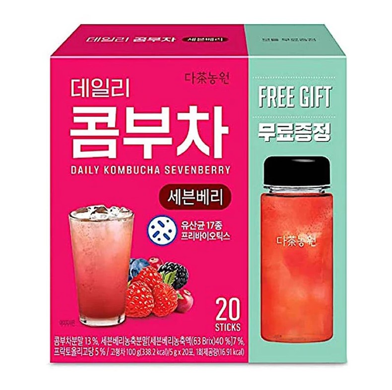 Danongwon 韓國 日常雜莓康普茶 5g x 20條 + 附送杯 1隻